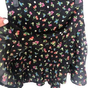 Satin Effect Ruffled Skort